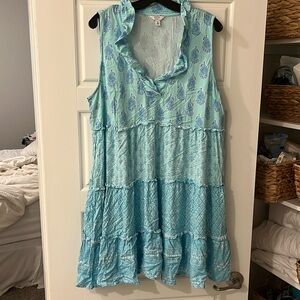 Crown and ivy ruffle mini dress